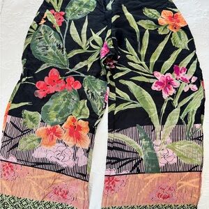 Vibrant colored silk like Wide-Leg Pants